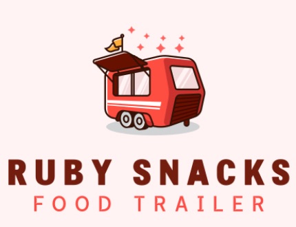 Ruby Snacks Food Trailer Logo